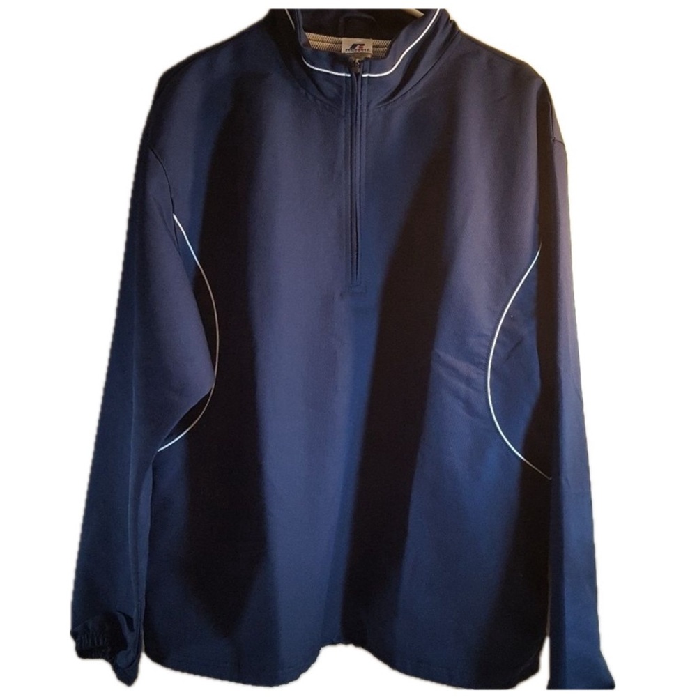 Nwt Russell Jacket Athletic Dark Blue Quarter-Zip size medium